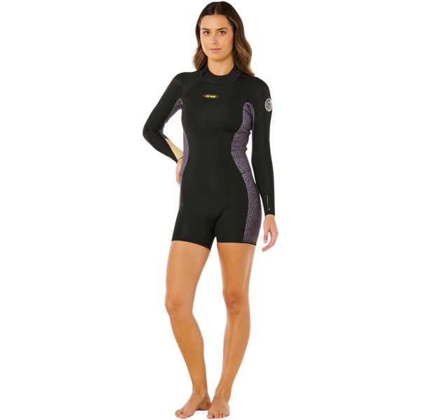 2026 Rip Curl Dame Dawn Patrol 2/2mm Back Zip Lange &aelig;rmer For&aring;rs V&aring;ddragt 142WSP - Natural